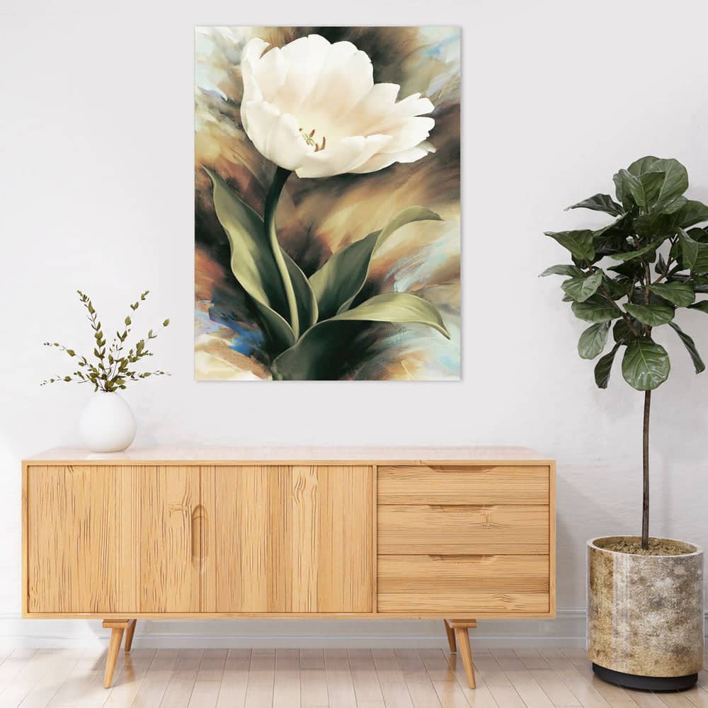 تابلوه ورده ابيض