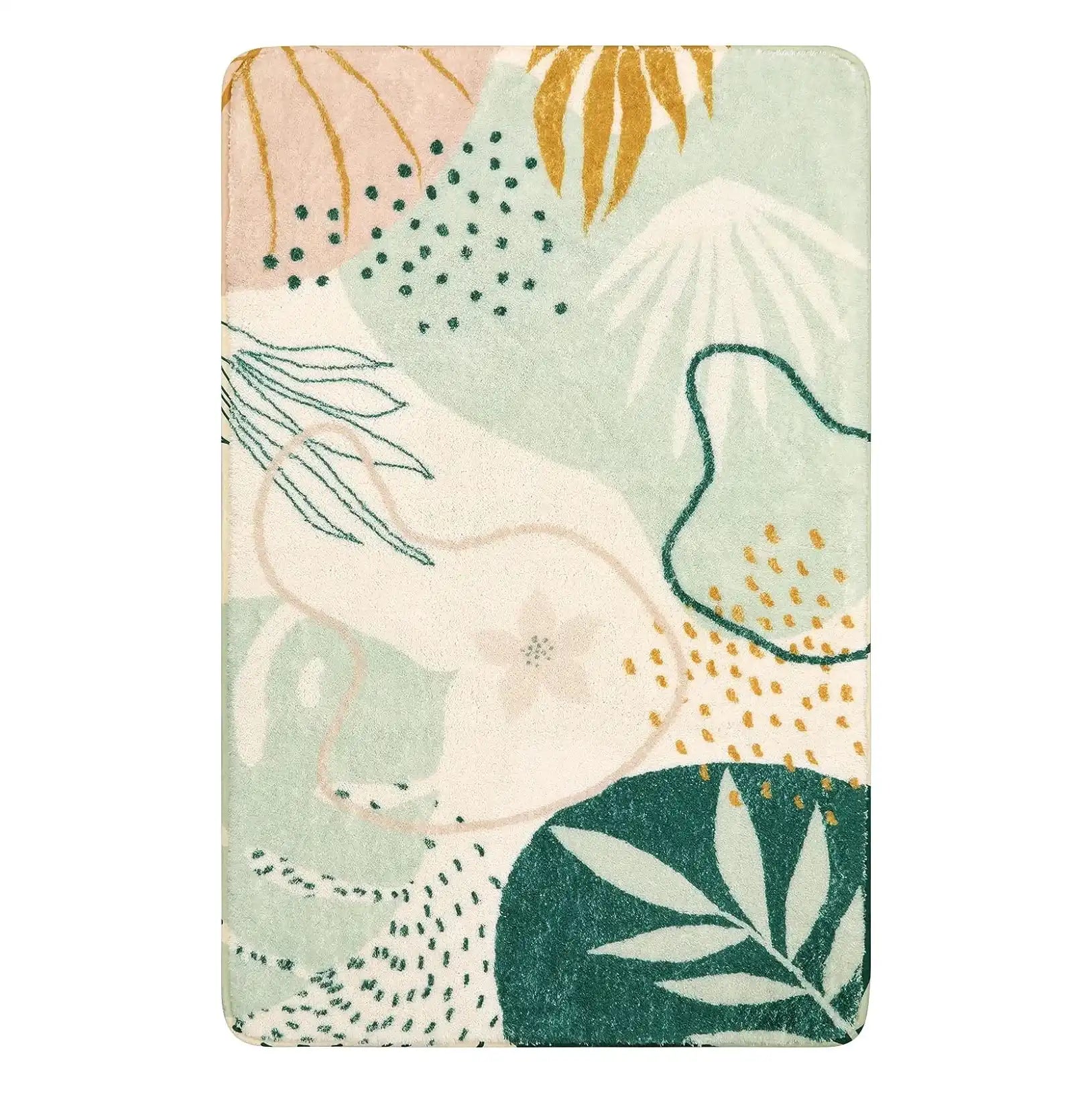 سجادة أرضية صوف صناعي لون أخضر - Baytuk