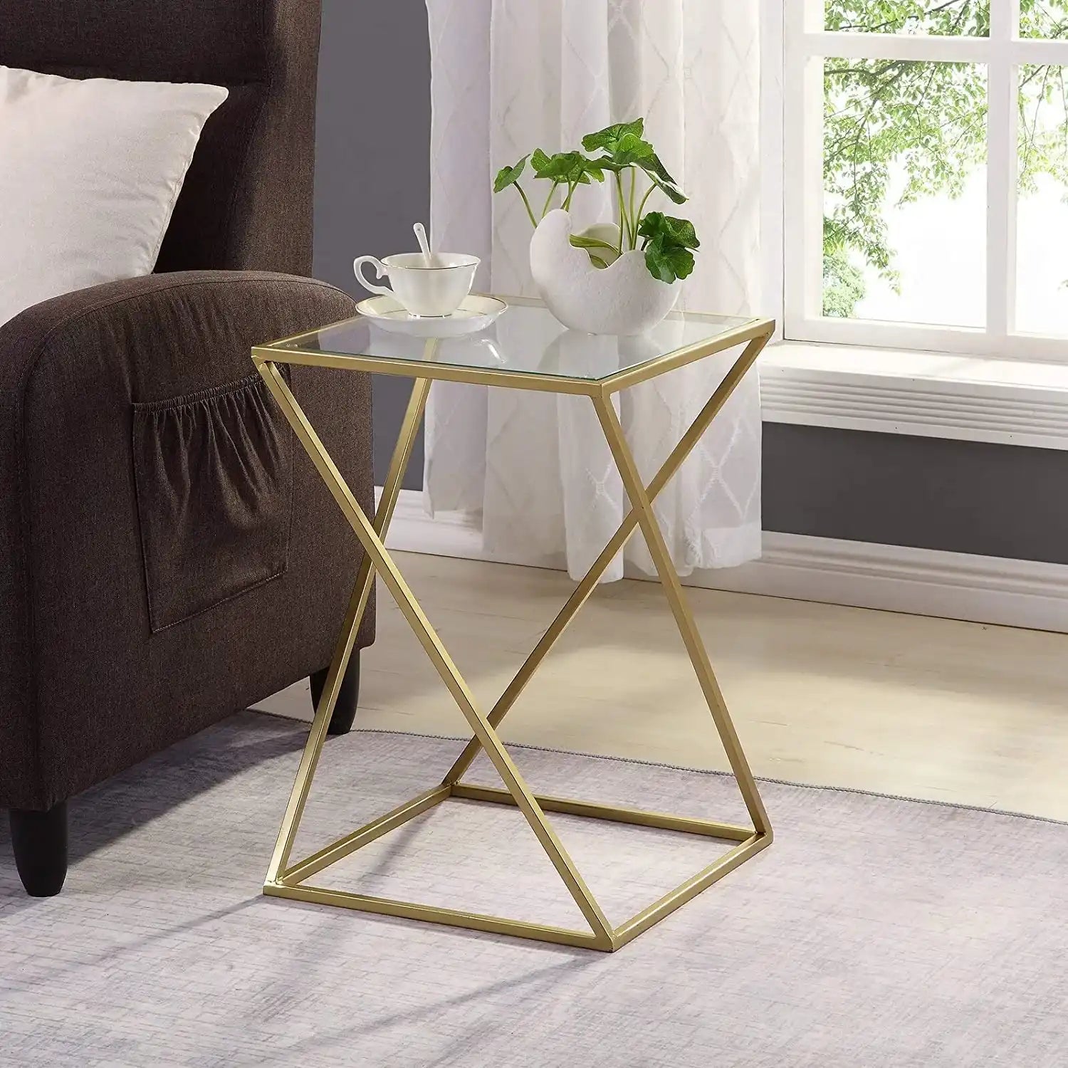 طاولة جانبية زجاج - Baytuk