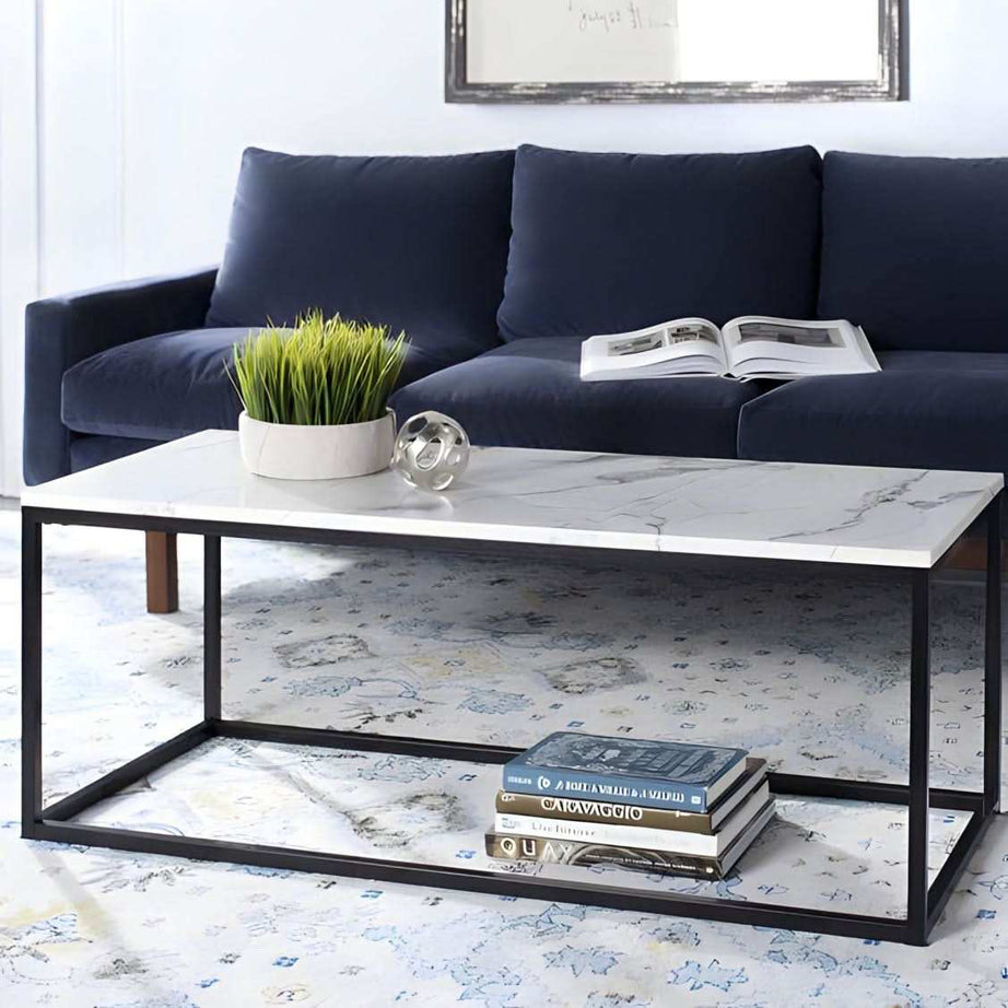 طاولة قهوة خشب و معدن - Baytuk