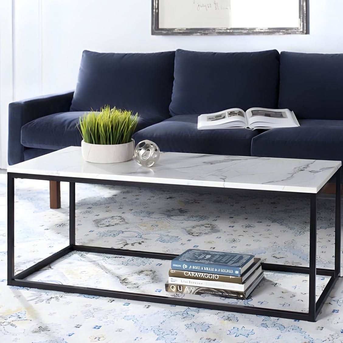 طاولة قهوة خشب و معدن - Baytuk