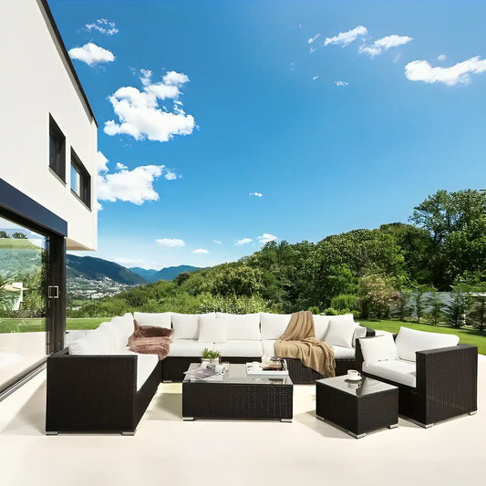 طقم خارجي معدن و راتان - Baytuk