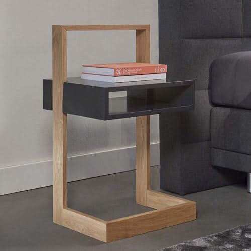 طاولة جانبية مزودة برف وسط - Baytuk