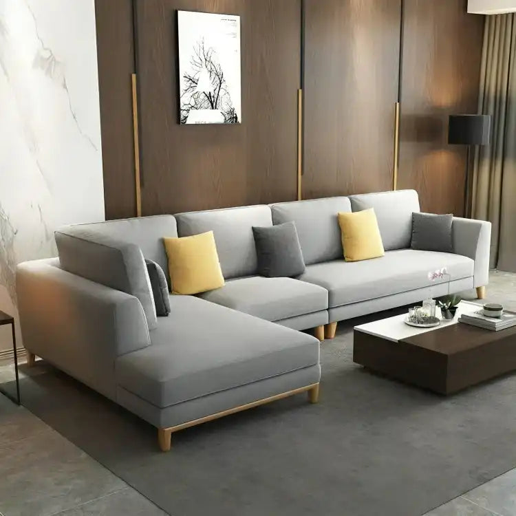 كنب زاوية بقاعدة خشبية - Baytuk