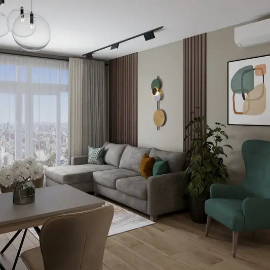 كنبة زاوية مريحة مع وسائد فاخرة - Baytuk