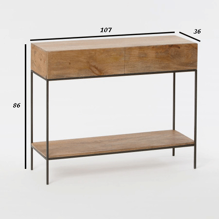 كونسول خشبي مينامليست - NOOR