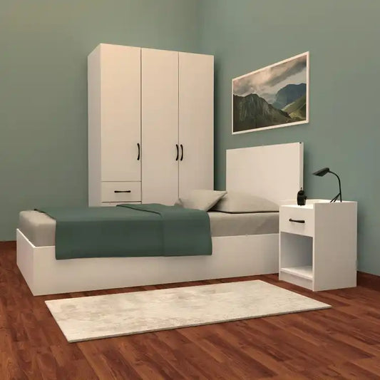 غرفة نوم من كمودينه و سرير و دولاب - Baytuk