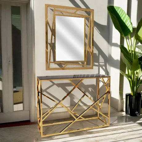 كونسول هندسي بمرايا فاخرة - Baytuk