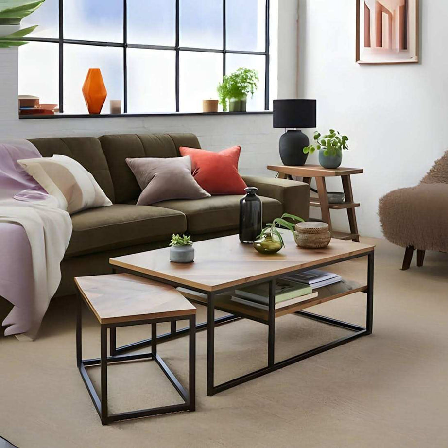 طاولة قهوة متداخلة ام دي اف - Baytuk