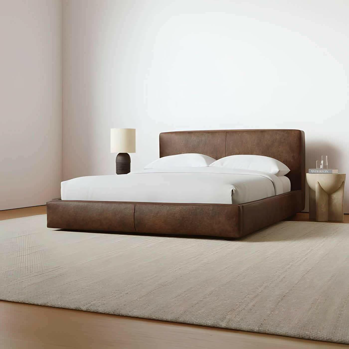 سرير بتصميم حديث جلد - Baytuk