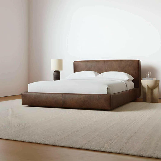 سرير بتصميم حديث جلد - Baytuk