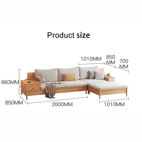 كنبة خشبية بزاوية - SELA