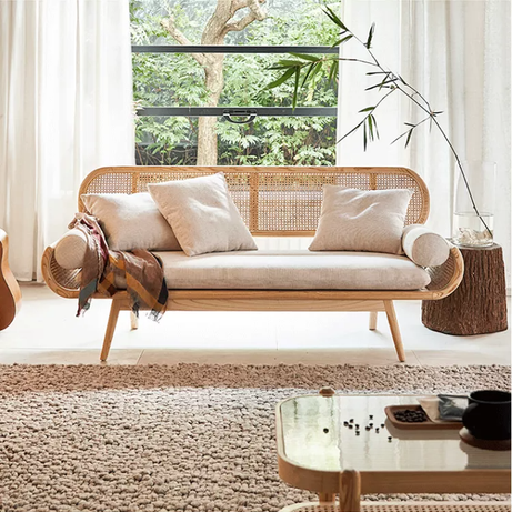 كنبة خشبي بنمط بوهيمي - SELA