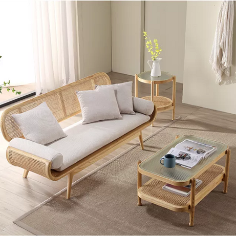 كنبة خشبي بنمط بوهيمي - SELA