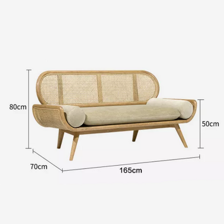 كنبة خشبي بنمط بوهيمي - SELA