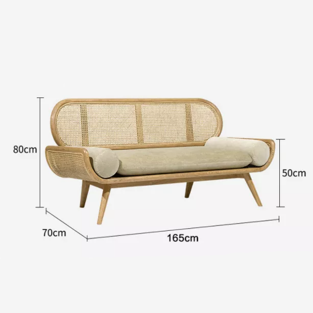 كنبة خشبي بنمط بوهيمي - SELA