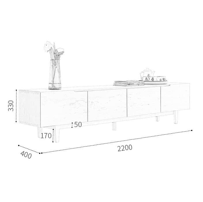طاولة تلفاز خشبية - LEGACY