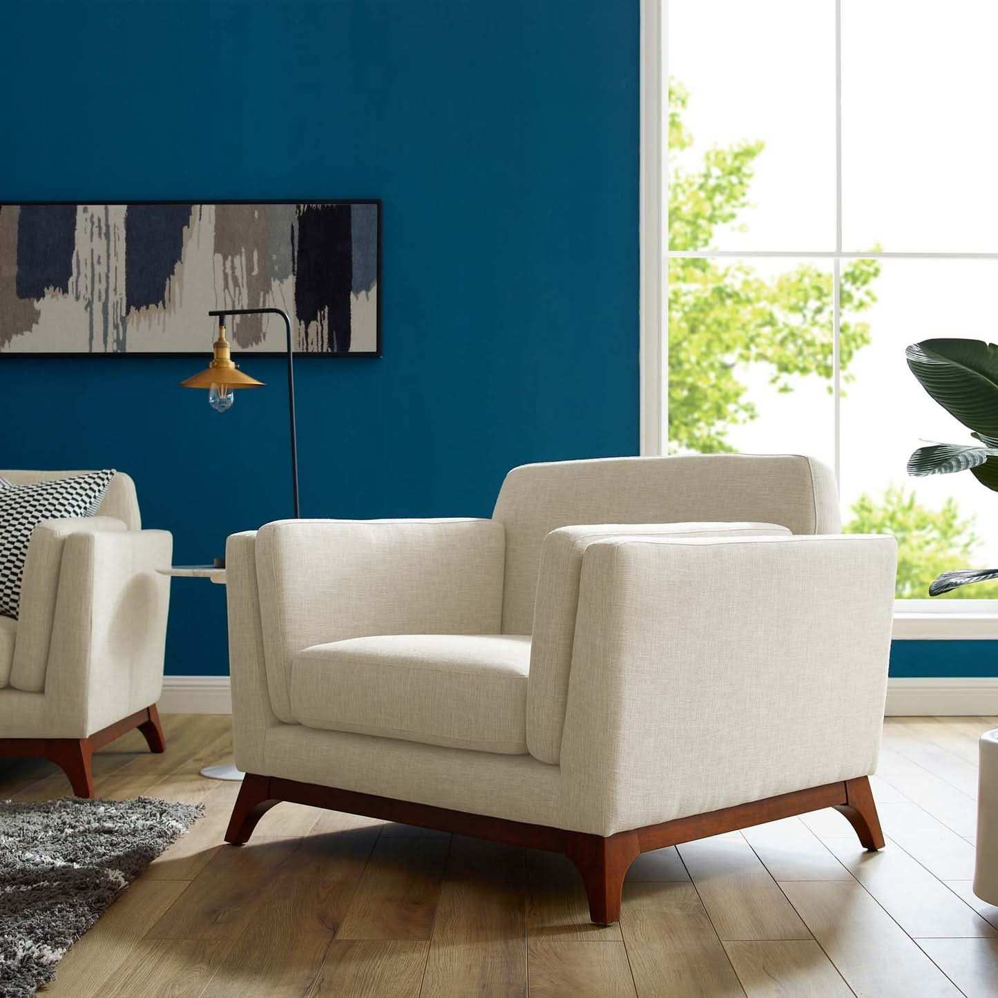 كرسي بذراعين فاخر بتصميم أنيق - Baytuk