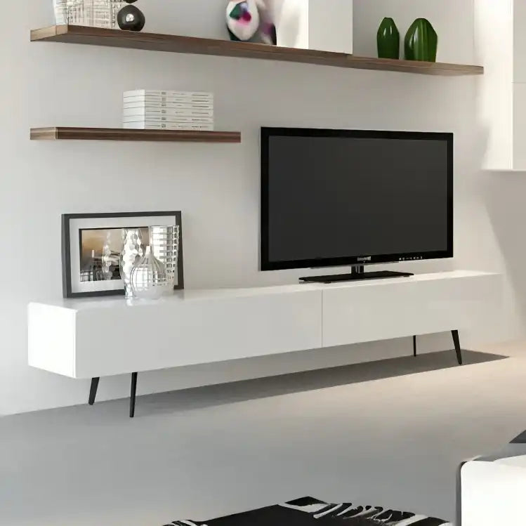 طاولة تلفاز مع وحدة علوية ورف - Baytuk