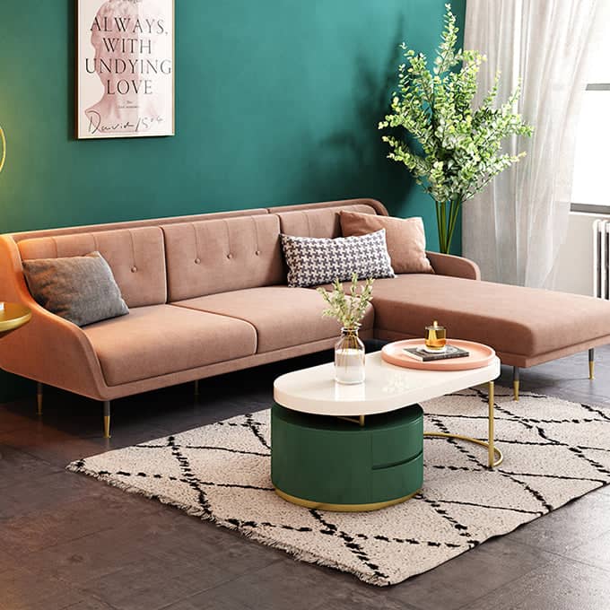 كنبة زاوية مخملية - MERA