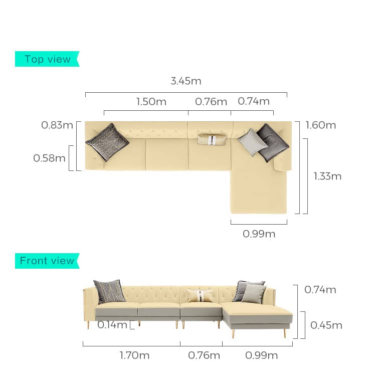 كنبه حرف L حديثه -  VELA