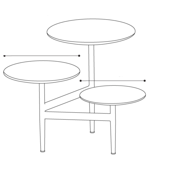 طاولة جانبية مزدوجة - LEGACY