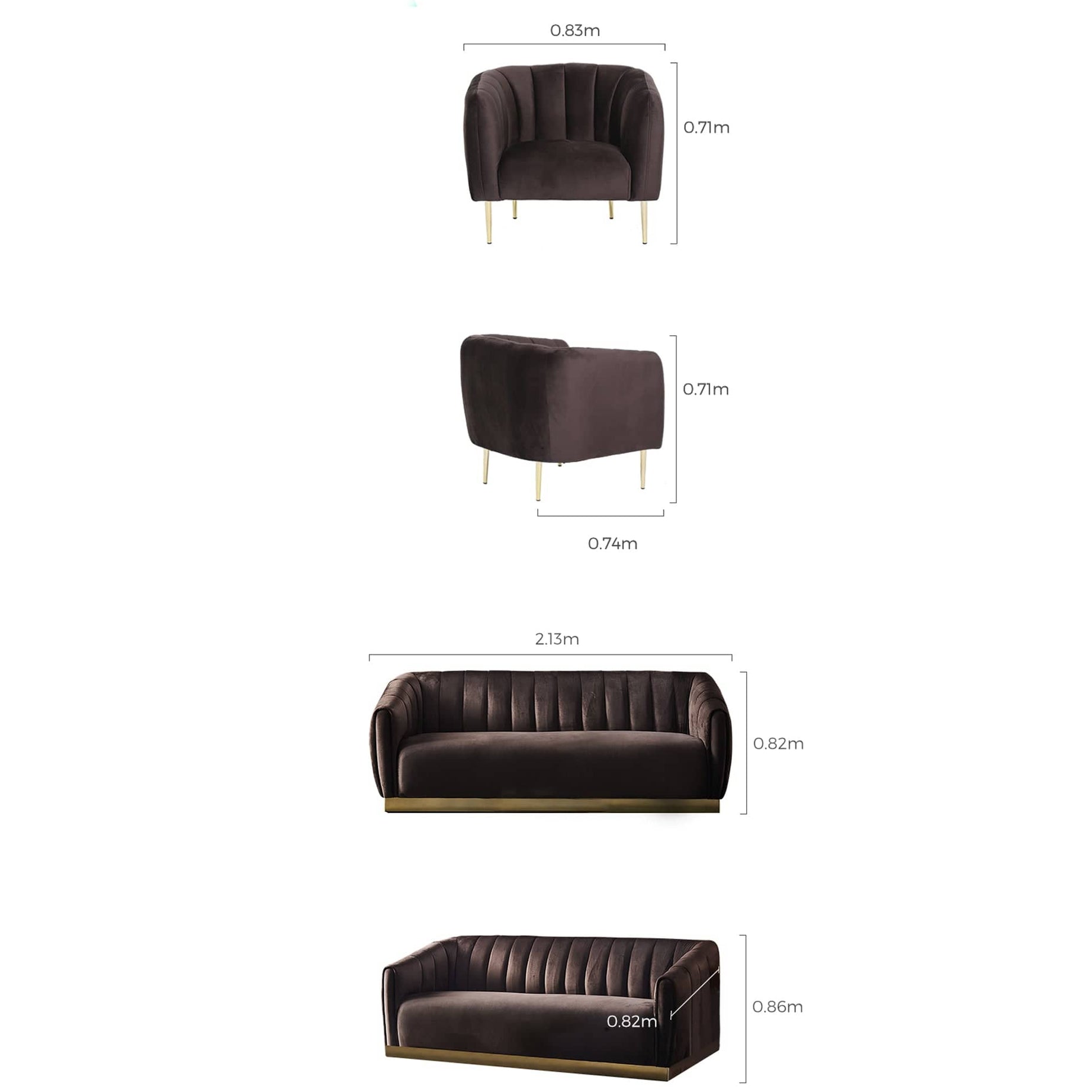 كنبة مع فوتية عصري - SELA