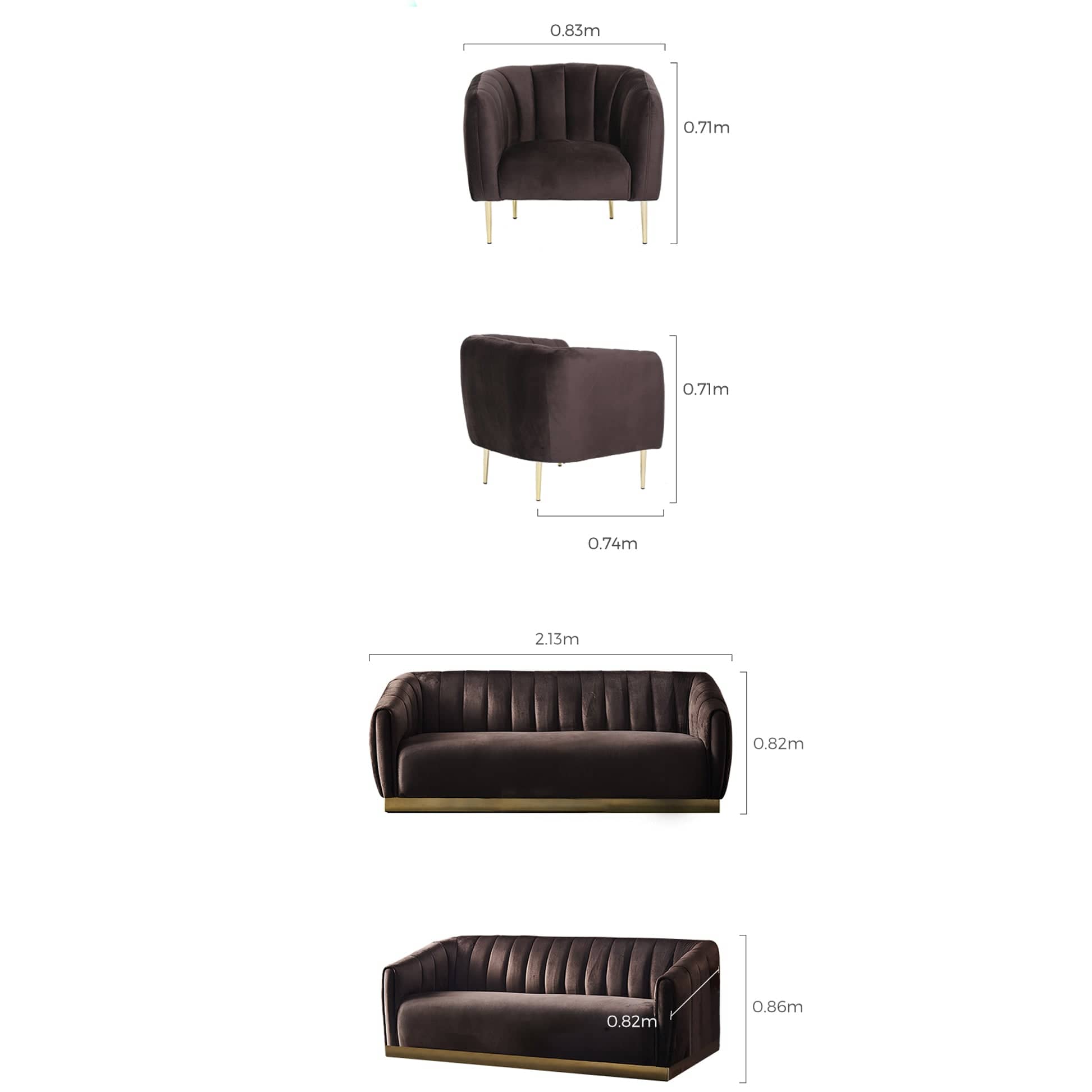 كنبة مع فوتية عصري - SELA