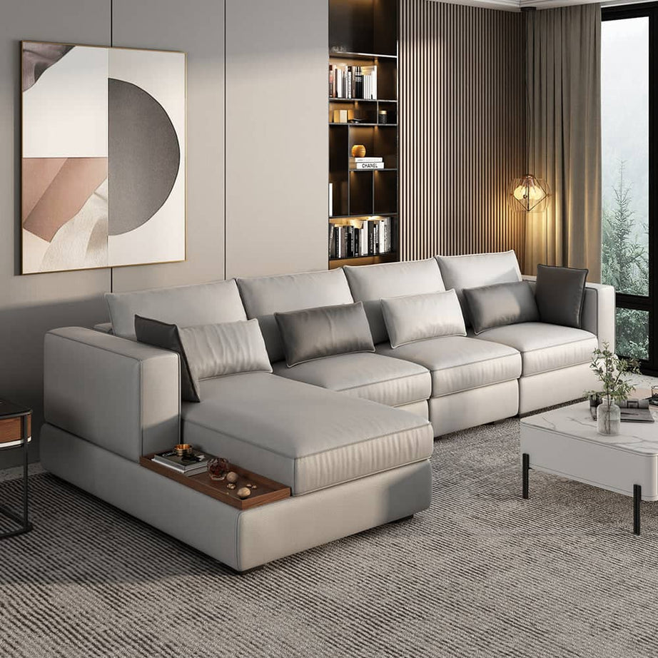 كنبه حرف L جلديه - VELA