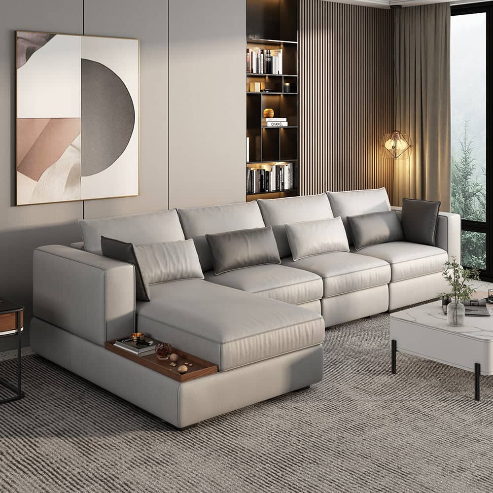 كنبه حرف L جلديه - VELA