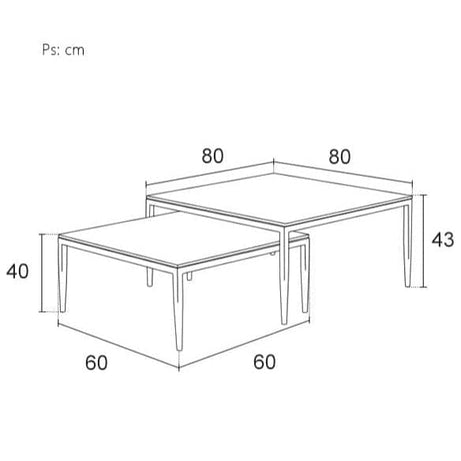 طاولتين قهوة بتصميم راقي - REVIVE