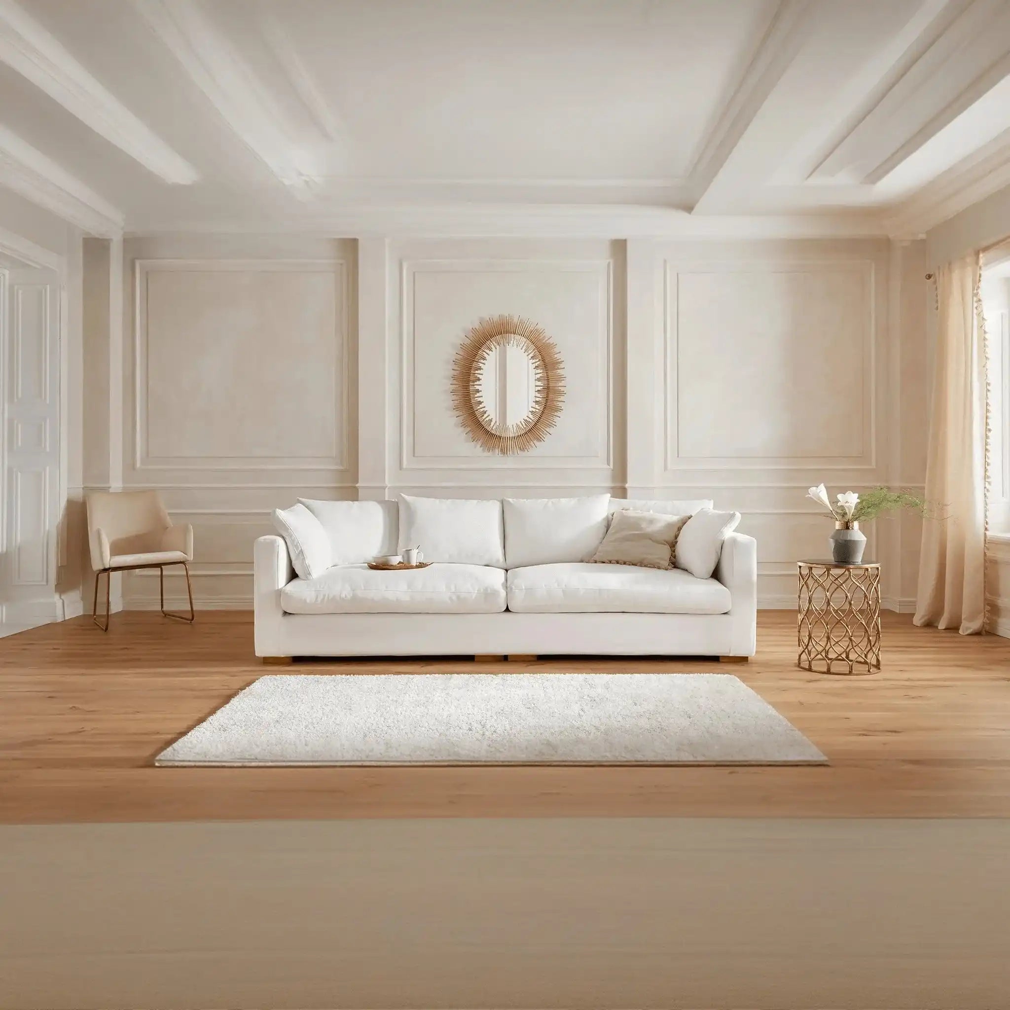 كنبة خشب طبيعي 266*113*80 سم - HIP39 - Homix