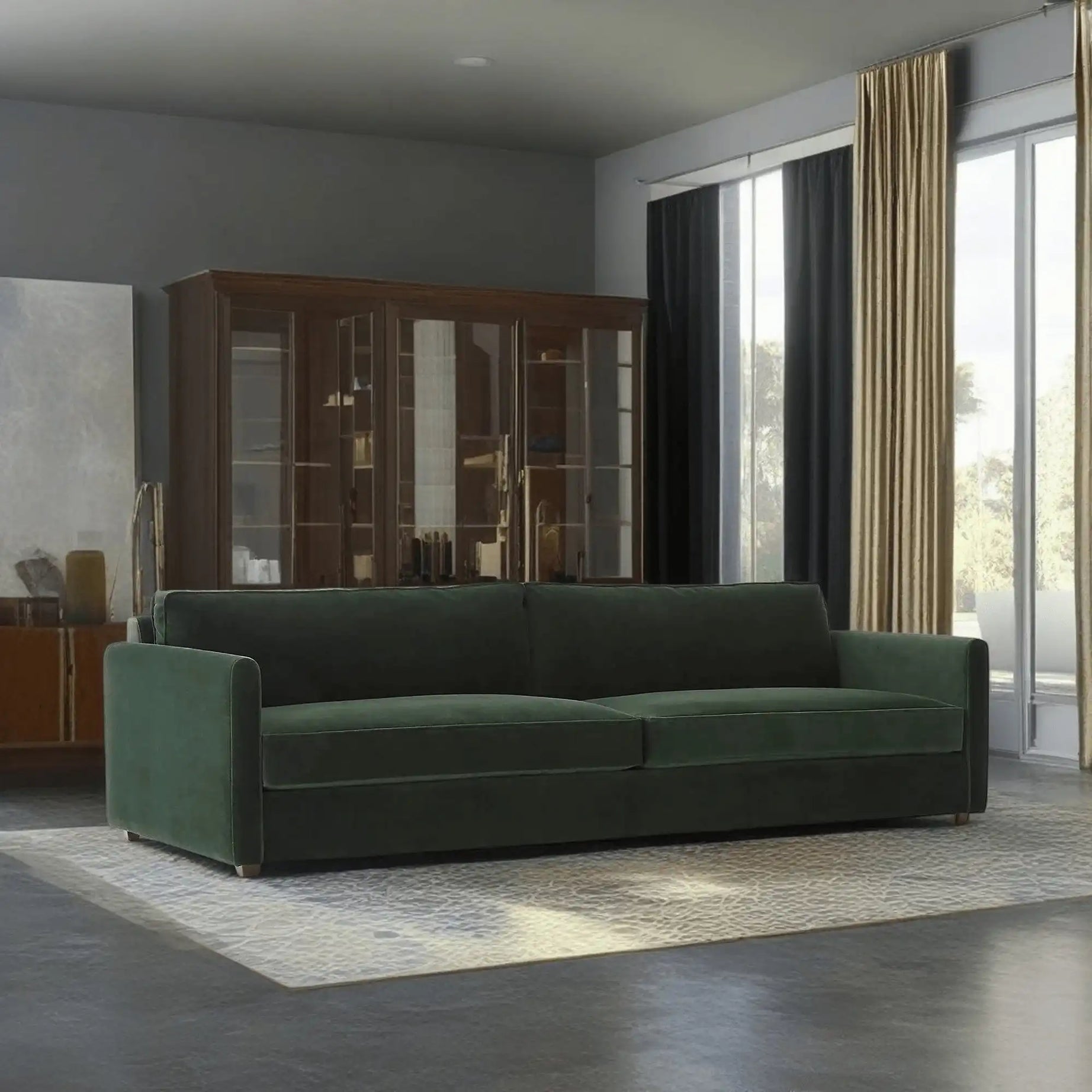 كنبة خشب طبيعي 230*90*75 سم - HIP24 - Homix