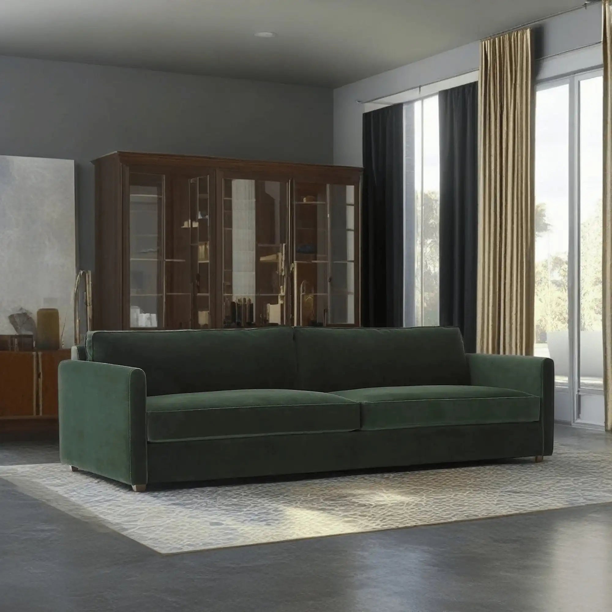 كنبة خشب طبيعي 230*90*75 سم - HIP24 - Homix