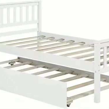 سرير أبيض بتصميم بسيط - Baytuk