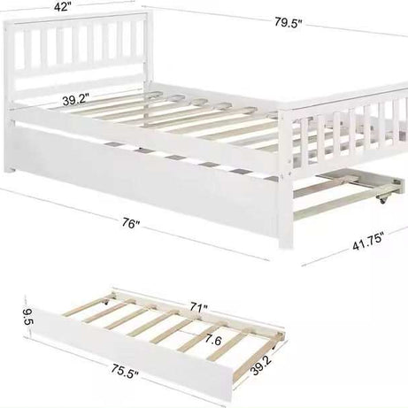 سرير أبيض بتصميم بسيط - Baytuk