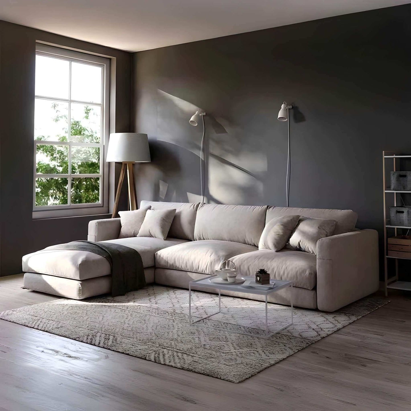 ركنة خشب زان احمر، 250*180*85 سم