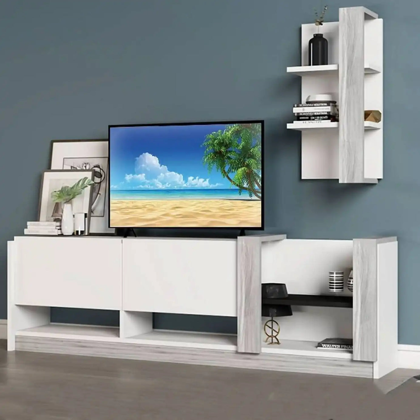 طاولة تلفاز بوحدات تخزين - Baytuk