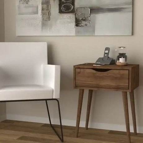 كمودينه بأرجل خشبي مزود بدرج - Baytuk