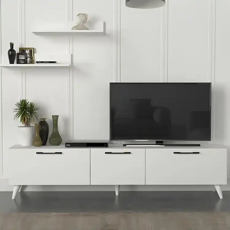 طاولة تلفاز مع رف علوي شيك - Baytuk