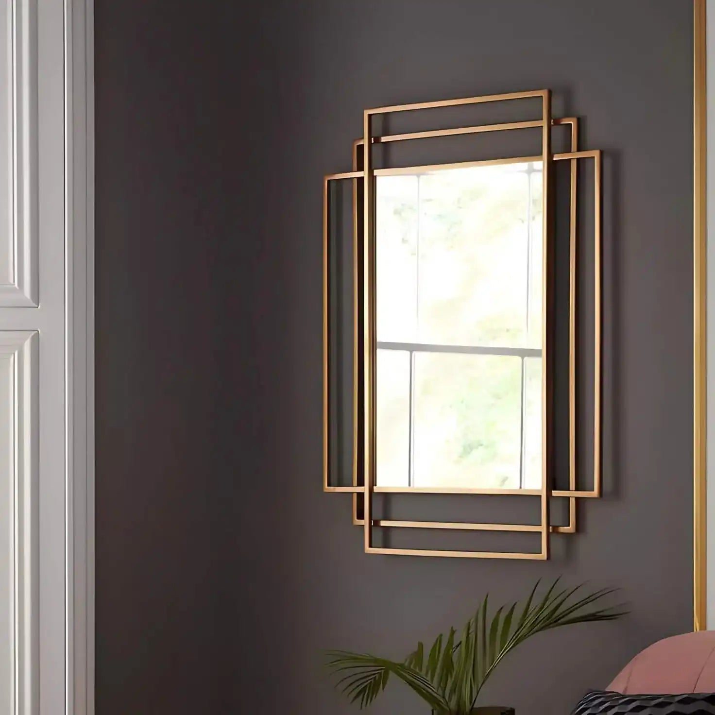 مرايا معدن ذهبي أنيقة - Baytuk