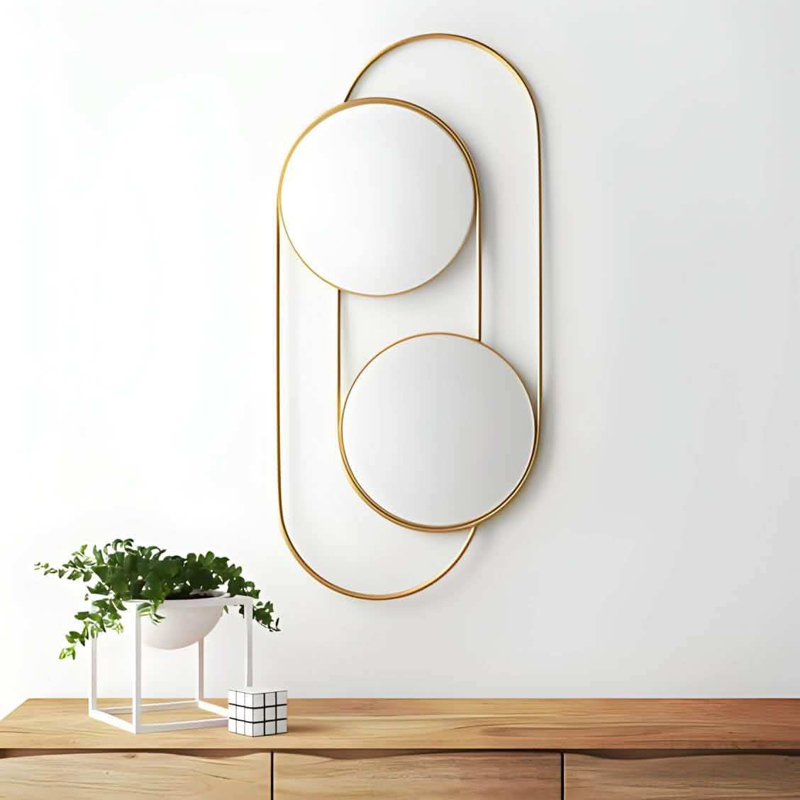 مرآة بإطار ذهبي فاخرة - Baytuk