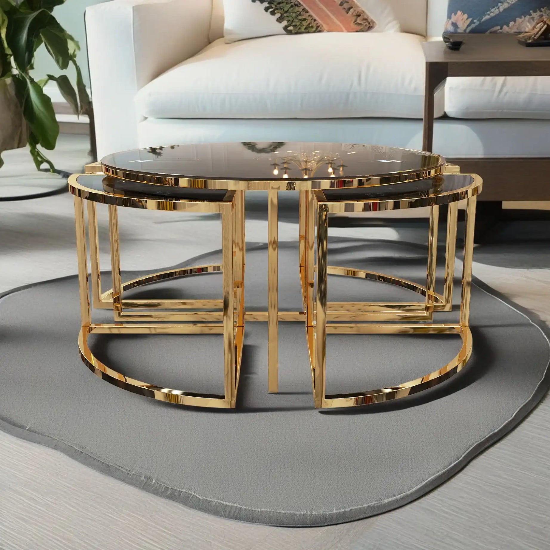 طاولة قهوة متداخلة من 5 قطع - Baytuk