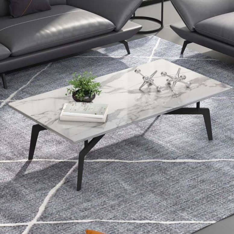 طاولة قهوة بسطح رخامي