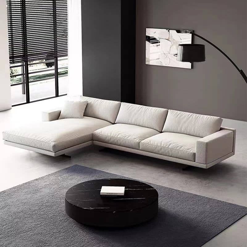 اريكة زاوية بأرجل معدنية