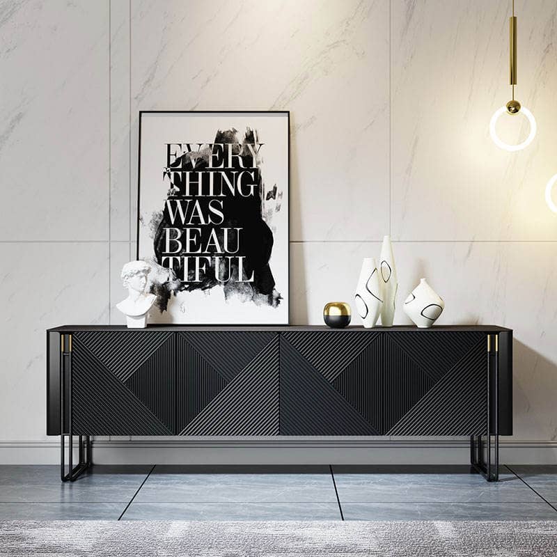 تصميم وتنفيذ طاولة تلفاز بأرجل معدنية