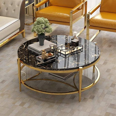 طاولة قهوة بسطح رخام