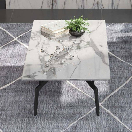 طاولة قهوة بسطح رخامي