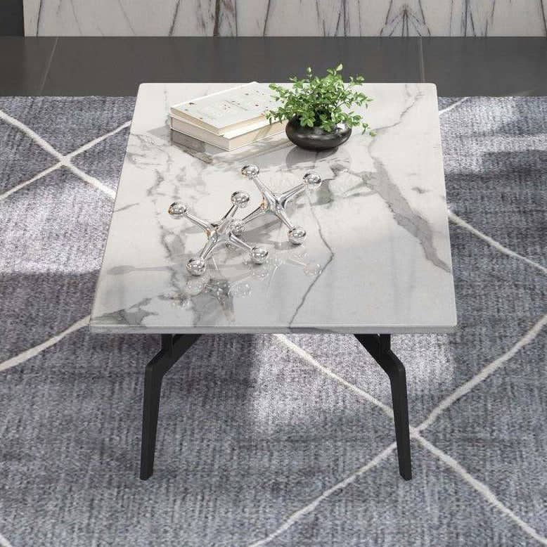 طاولة قهوة بسطح رخامي