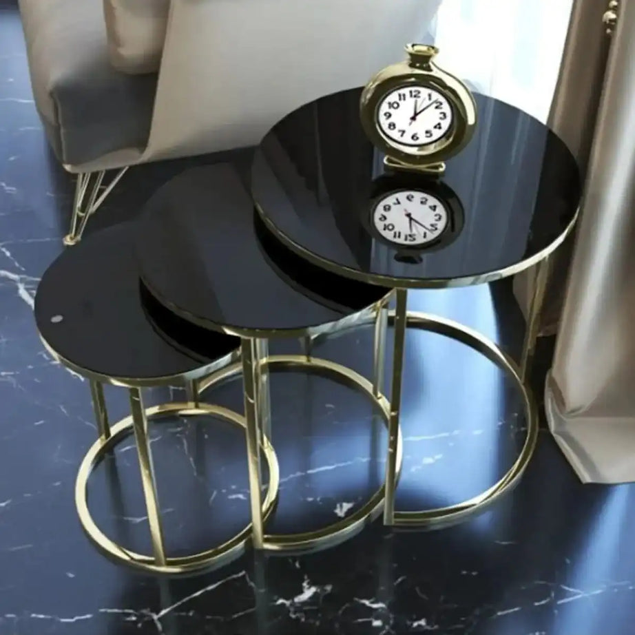 طاولةجانبية متداخلة بأرجل معدن - Baytuk